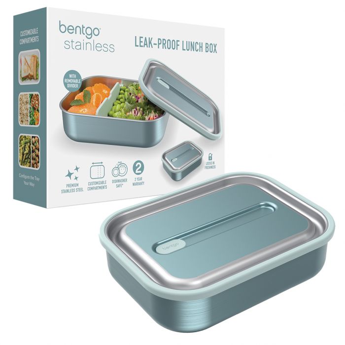 BENTGO STAINLESS STEEL LEAK-PROOF LUNCH BOX 1200ML - AQUA