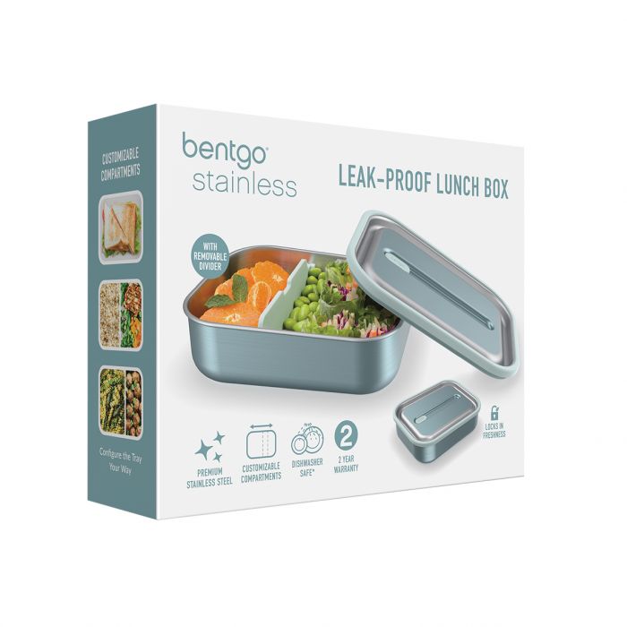 BENTGO STAINLESS STEEL LEAK-PROOF LUNCH BOX 1200ML - AQUA