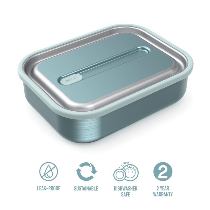 BENTGO STAINLESS STEEL LEAK-PROOF LUNCH BOX 1200ML - AQUA