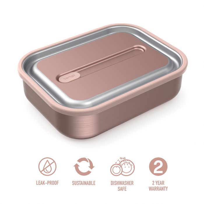 BENTGO STAINLESS STEEL LEAK-PROOF LUNCH BOX 1200ML - ROSE GOLD
