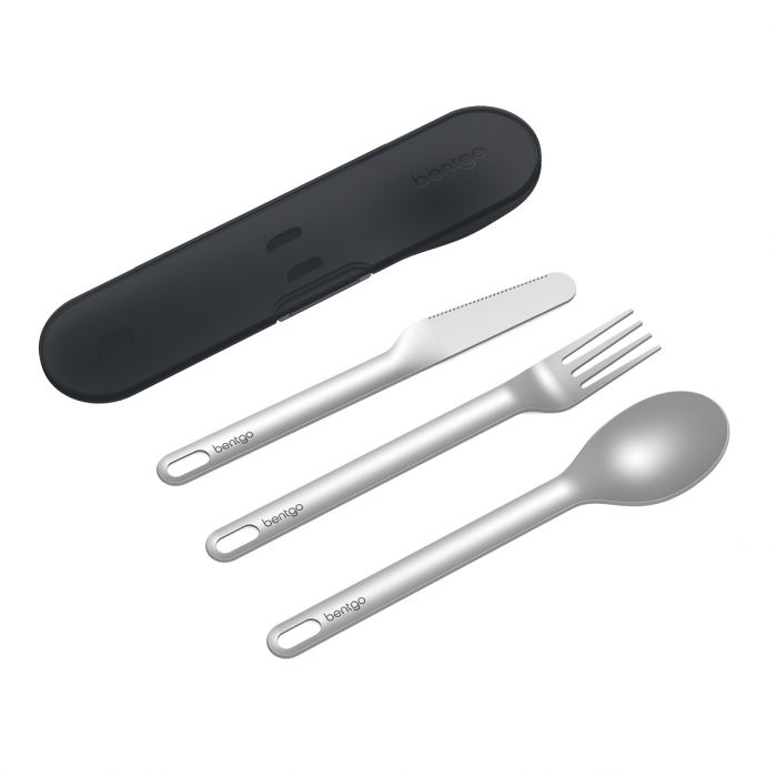 BENTGO STAINLESS STEEL TRAVEL UTENSIL SET - CARBON BLACK