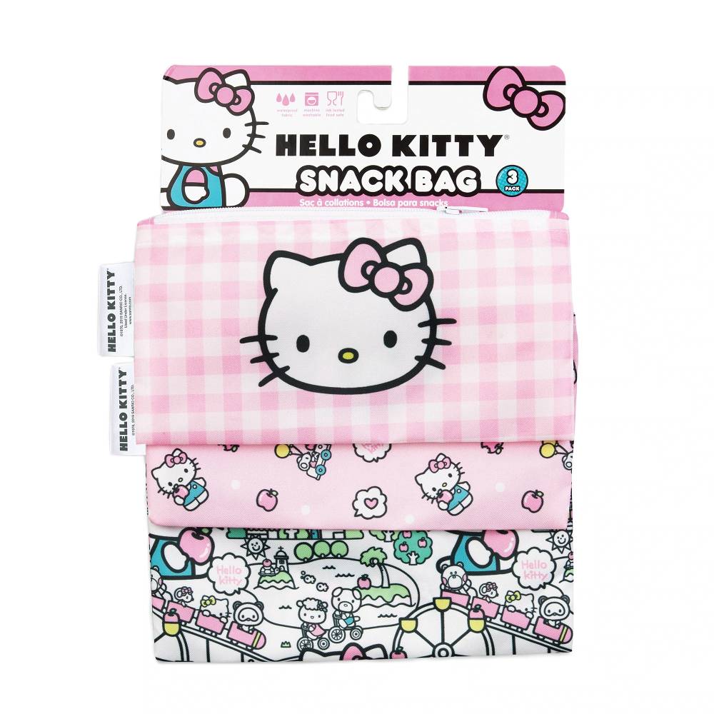 Bumkins Snack bag 3 pack - Hello Kitty