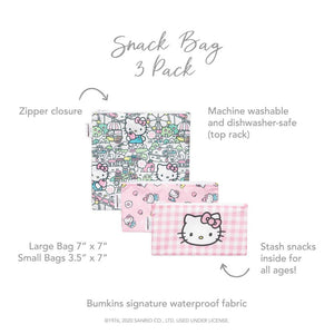 Bumkins Snack bag 3 pack - Hello Kitty