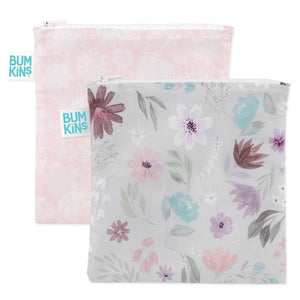 Bumkins Large Snack Bag 2pk - Floral and Lace