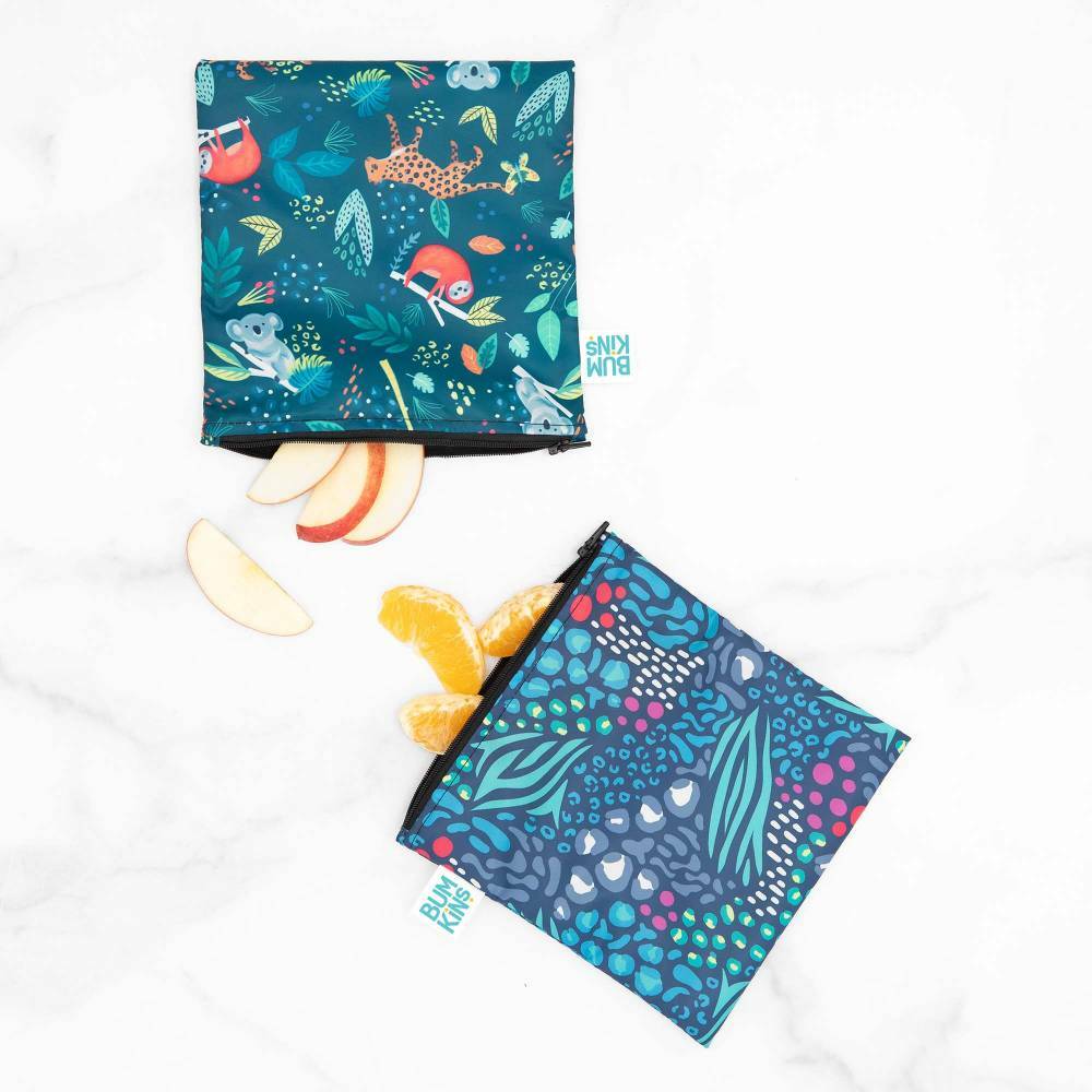 Bumkins Large Snack Bag 2pk - Animal Print