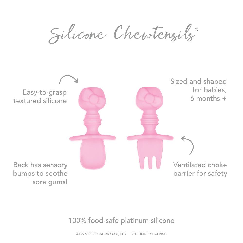 Bumkins Silicone Chewtensils - Sanrio Hello Kitty