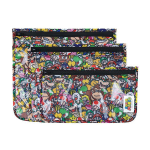 Bumkins Travel Bags set of 3 - Nintendo Characters - Clear Front