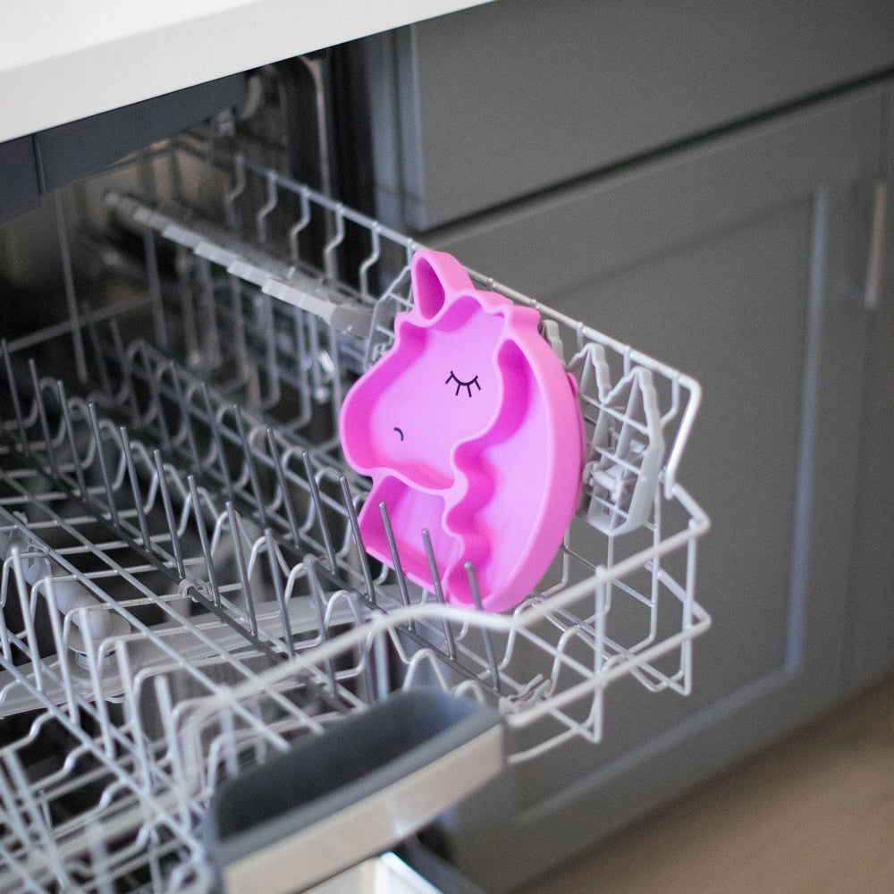 Silicone Grip Dish - Unicorn