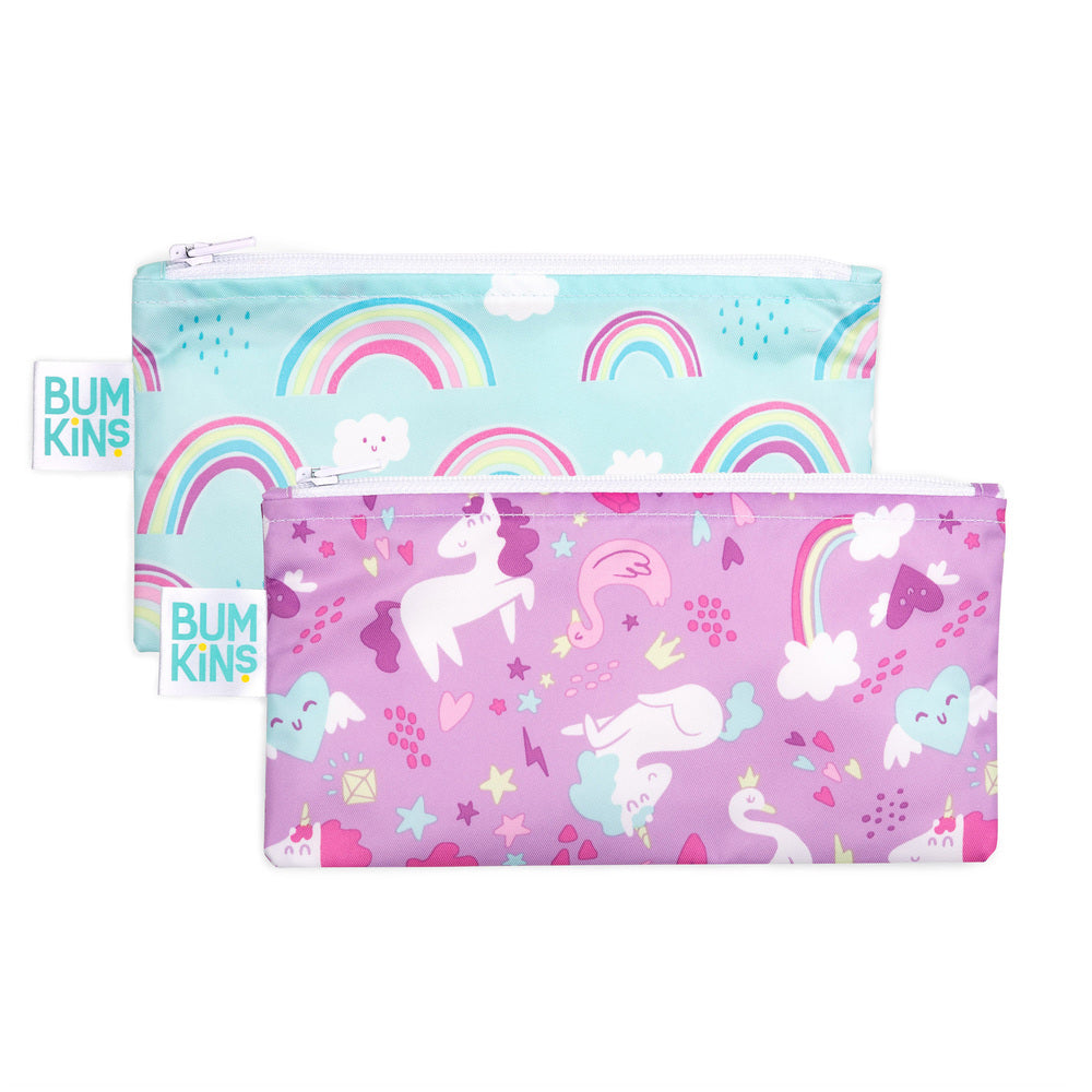 Small Snack Bag 2 pack - Unicorn/Rainbow