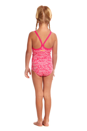 FUNKITA - TODDLER GIRLS ECO ONE PIECE - PAINTED PINK
