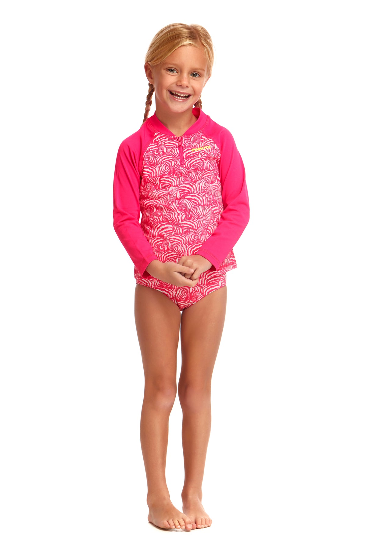 FUNKITA TODDLER GIRLS RASH SHIRT - PAINTED PINK
