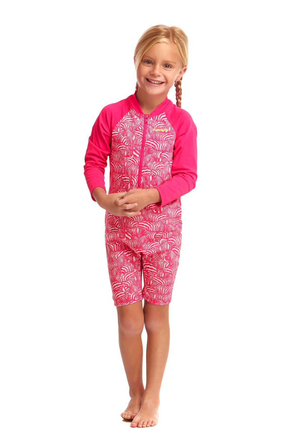 FUNKITA - TODDLER GIRLS PRINTED ONE PIECE GO JUMPSUIT - PAINTED PINK