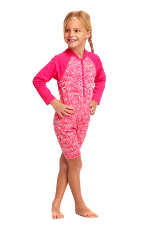 FUNKITA - TODDLER GIRLS PRINTED ONE PIECE GO JUMPSUIT - PAINTED PINK