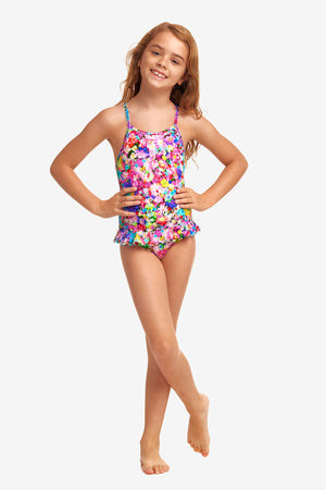 FUNKITA - TODDLER GIRLS BELTED FRILL ONE PIECE - Garden Party