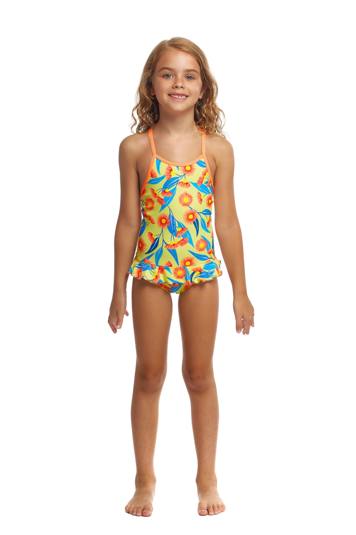 FUNKITA - TODDLER GIRLS BELTED FRILL ONE PIECE - GUMMY BEAR