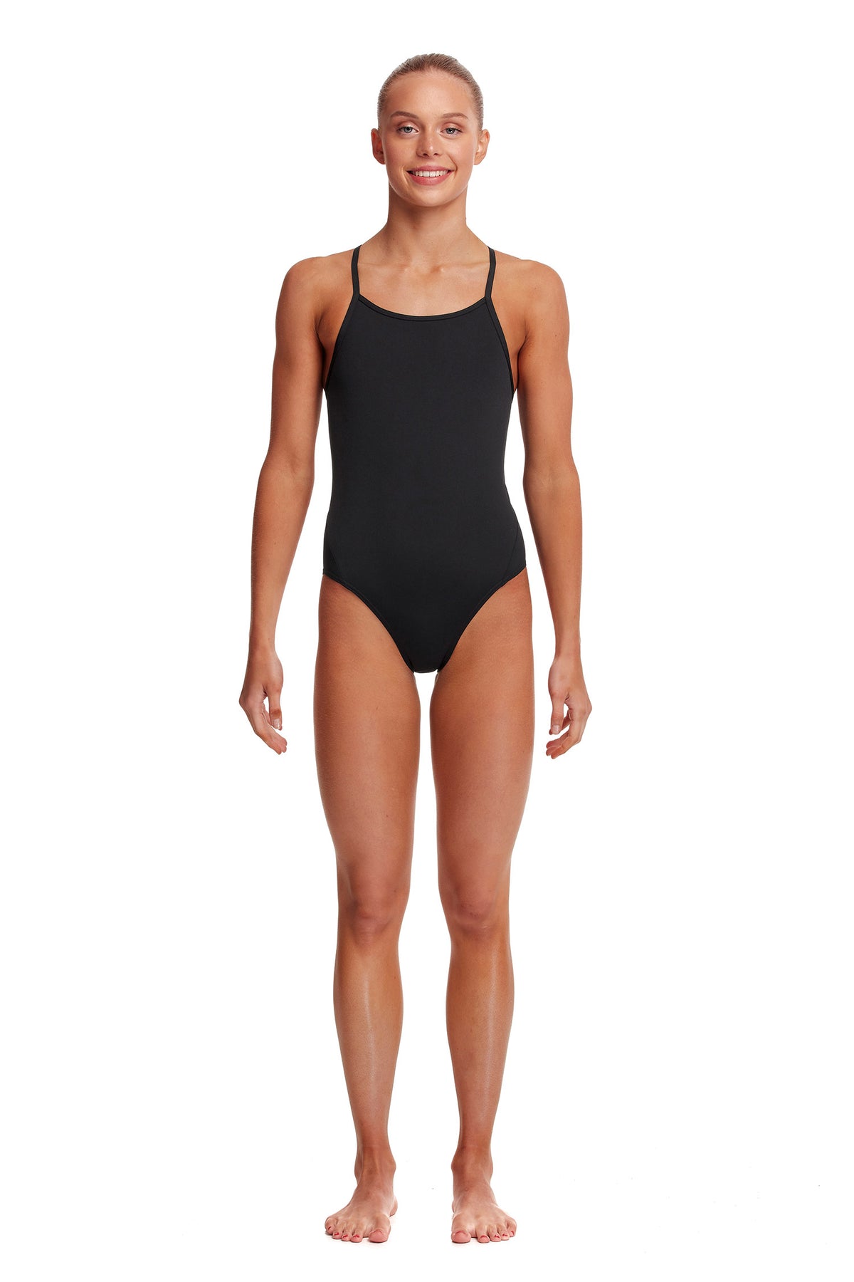 FUNKITA - GIRLS DIAMOND BACK ONE PIECE - STILL BLACK