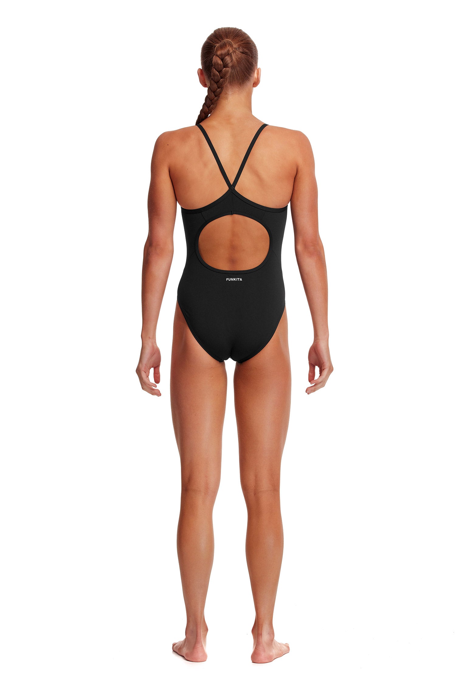 FUNKITA - GIRLS DIAMOND BACK ONE PIECE - STILL BLACK