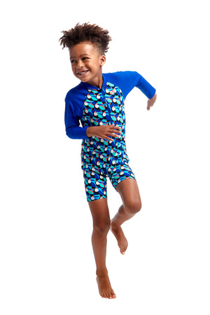 FUNKY TRUNKS - TODDLER BOYS PRINTED ECO GO JUMP SUIT - TOUCHE