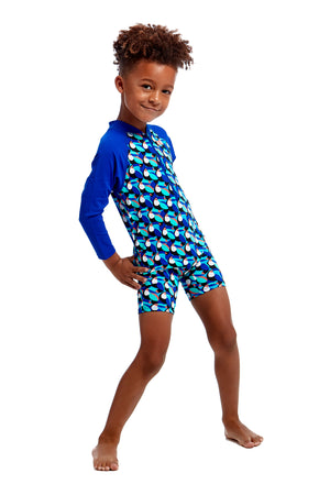 FUNKY TRUNKS - TODDLER BOYS PRINTED ECO GO JUMP SUIT - TOUCHE