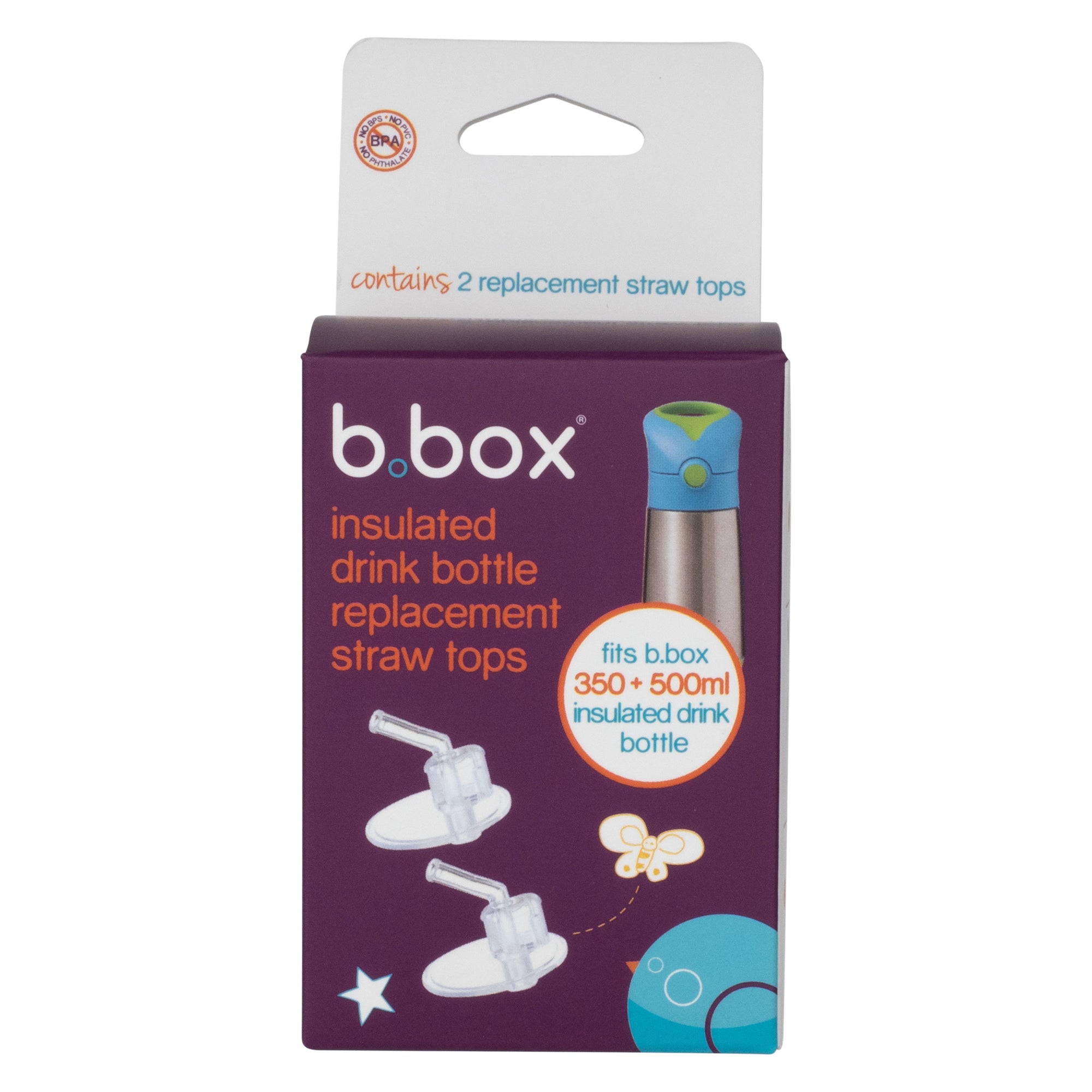 B box Insulated drink bottle replacement straw top - spare part