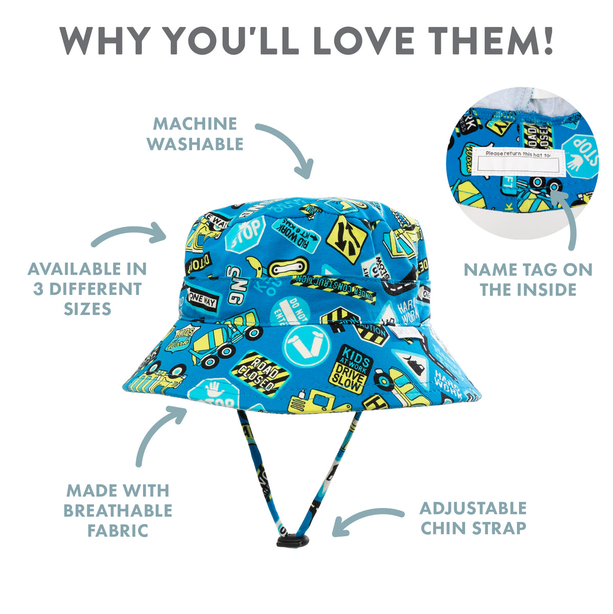 Bucket Hat - Construction - Coastal Kidswear