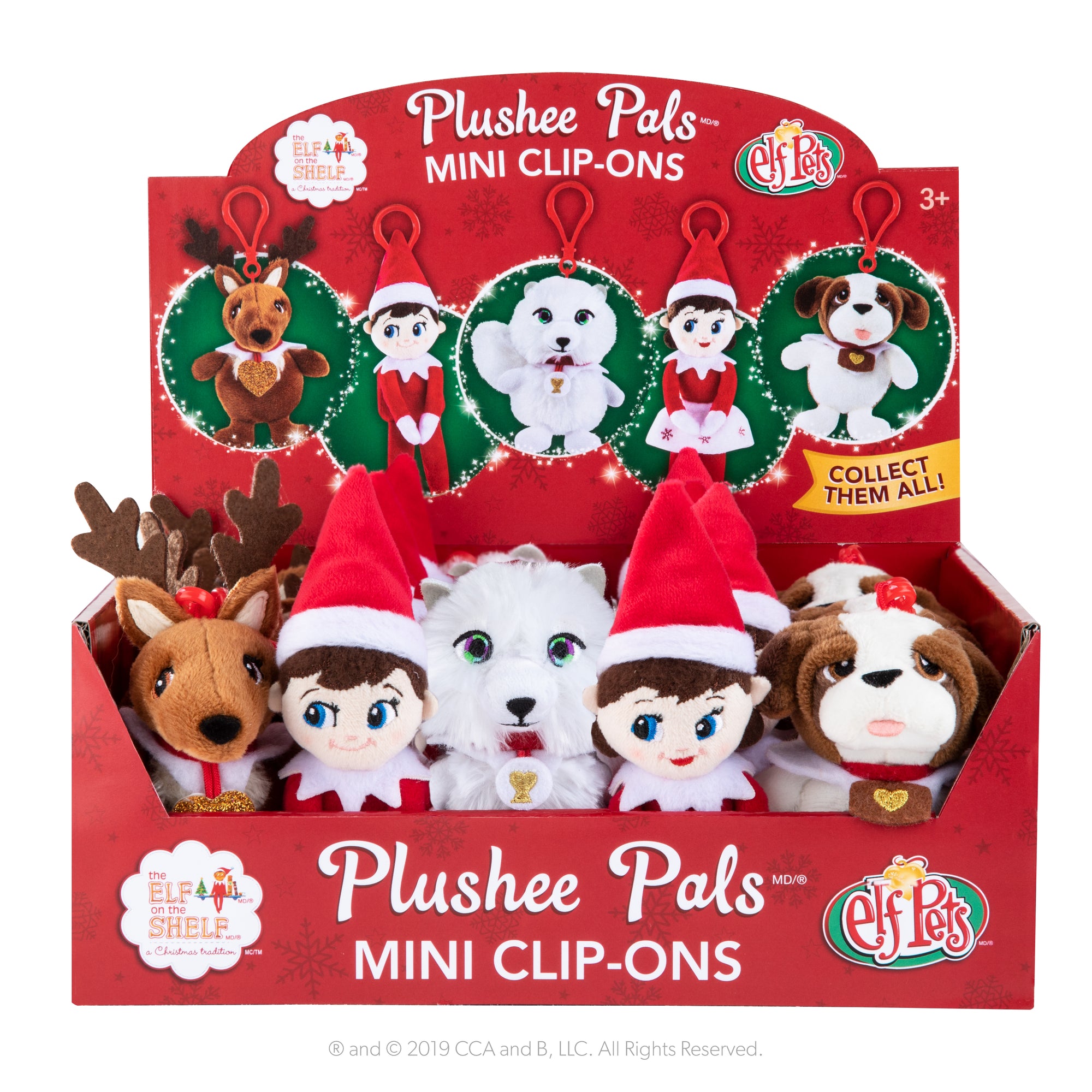 Elf On The Shelf 4" Mini Clip On Plushee Pal Christmas Ornaments