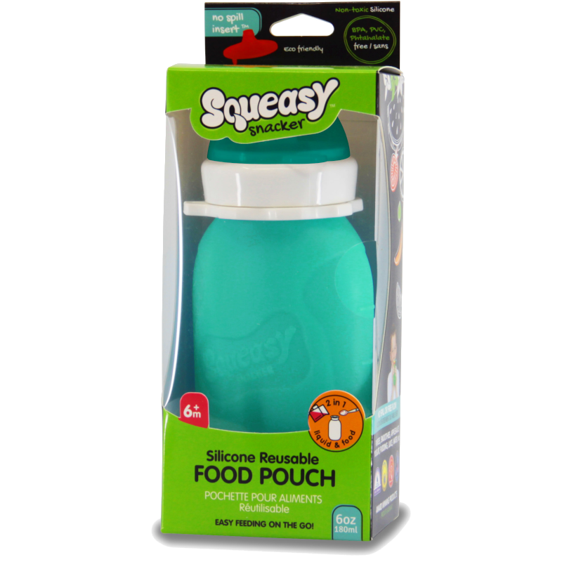 Squeasy Snacker 6oz / 180ml - AQUA