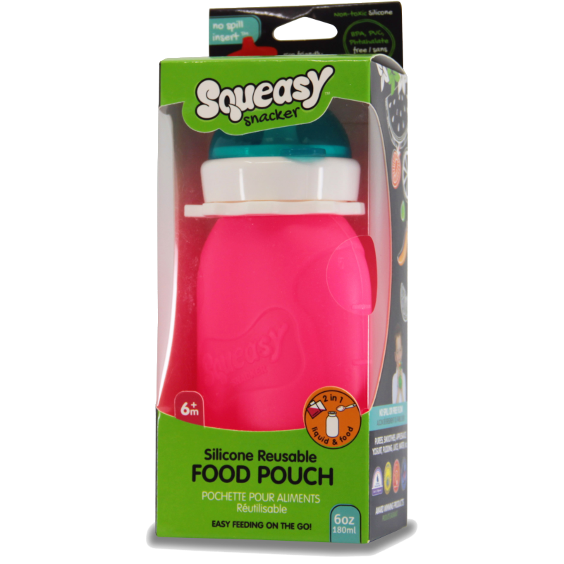 Squeasy Snacker 6oz / 180ml - PINK