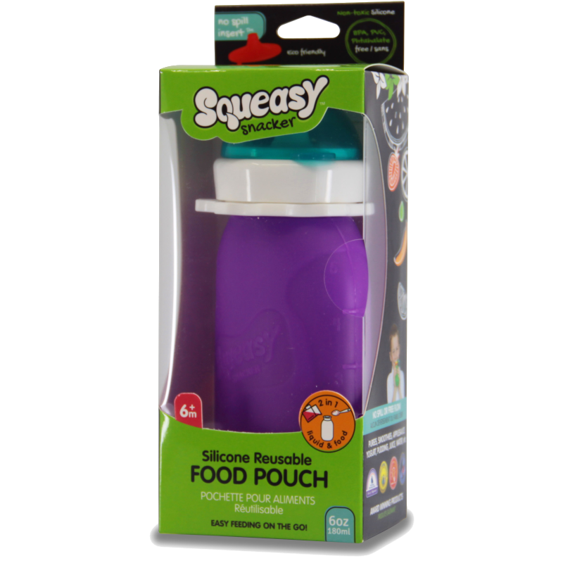 Squeasy Snacker 6oz / 180ml - PURPLE