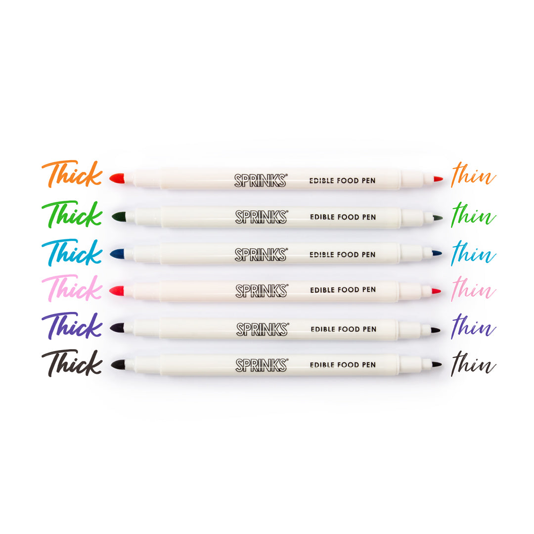 Sprinks Double Sided Edible Food Pens - Pastel Colours (6 pack)